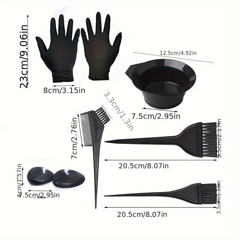 8pcs Hair Dye and Perm Kit Professional Salon Quality Fragrance-Free for All Hair Types