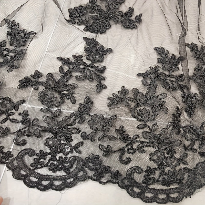 Qora tikanli chekka bosh niqobi va soch taroq bilan to'y aksessuari