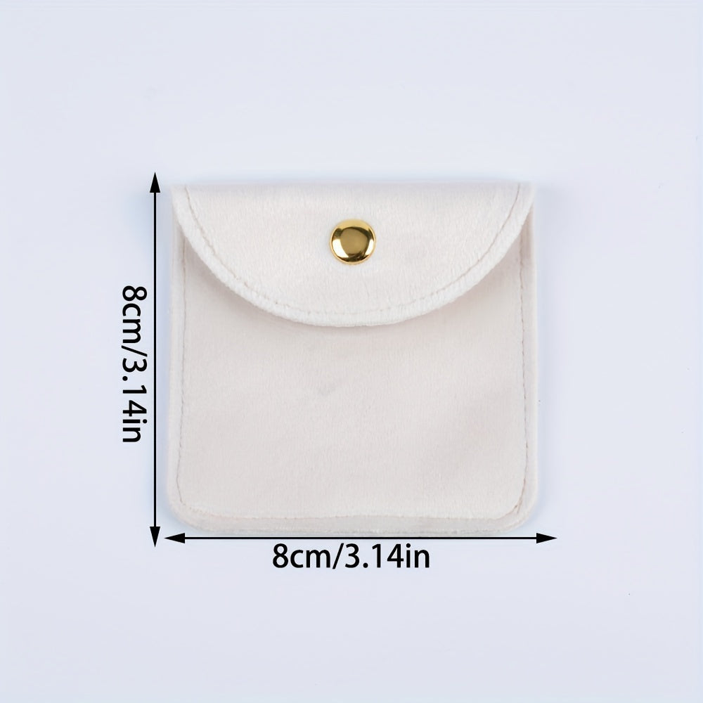 Set of 6 Velvet Jewelry Pouches with Suede Drawstring Bags for Watches Rings Earrings and Accessories