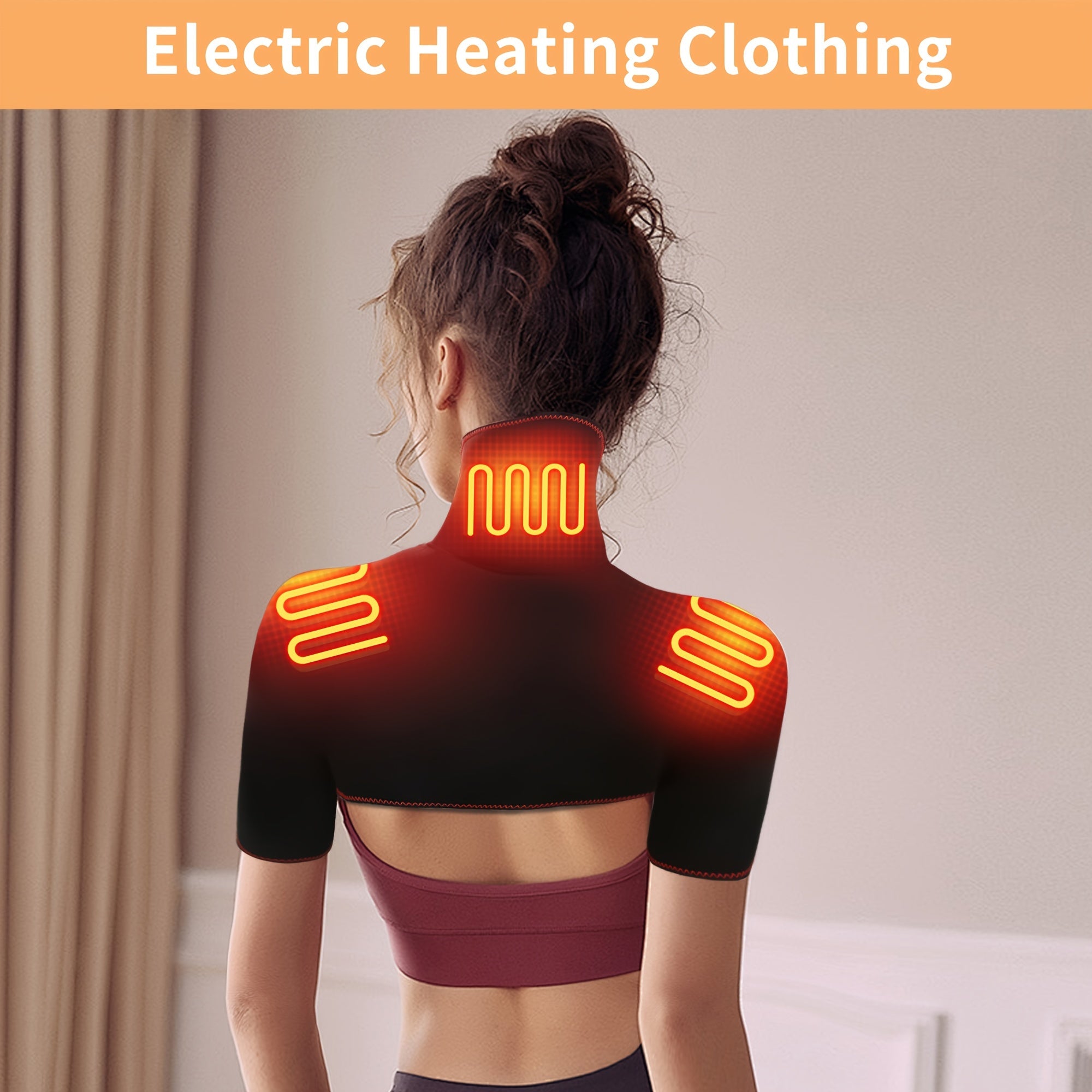 Uniseks isitiladigan bo’yin himoyachisi USB bilan quvvatlanadigan ikki taqma bilan sozlanadigan sozlamalar