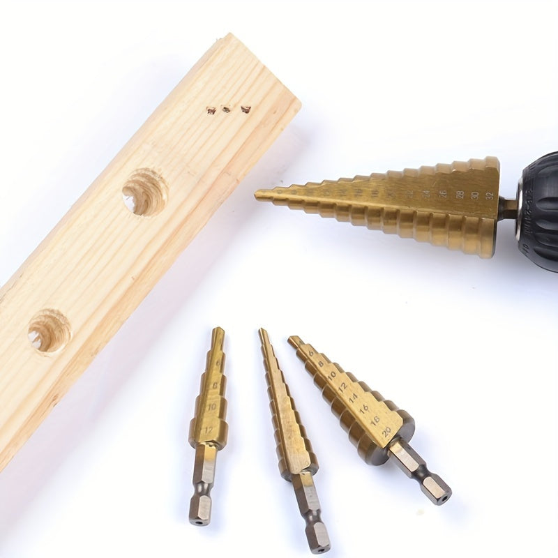 Step Drill Bit for Wood and Metal, Durable, Multi-Size Set