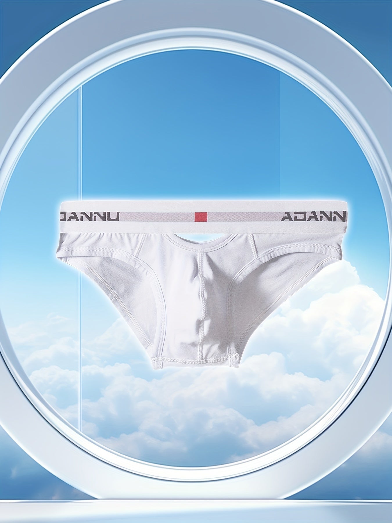 Men's Cotton Underwear Breathable Low Waist Hollow Design Butt Lift Casual Sports