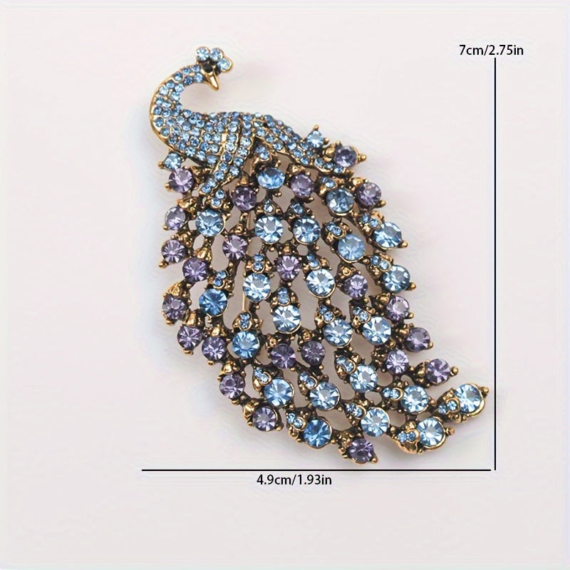 Women's Vintage Crystal Flower Brooch Large Exaggerated Lotus Design Jewelry