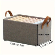 Fabric Storage Box with Steel Frame and Polyester Drawer Organizer for Clothes and Pants