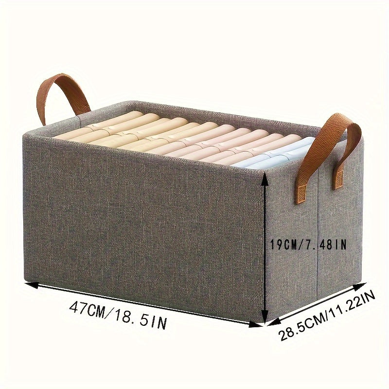 Caja de almacenamiento de tela con estructura de acero y organizador de cajones de poliéster para ropa y pantalones