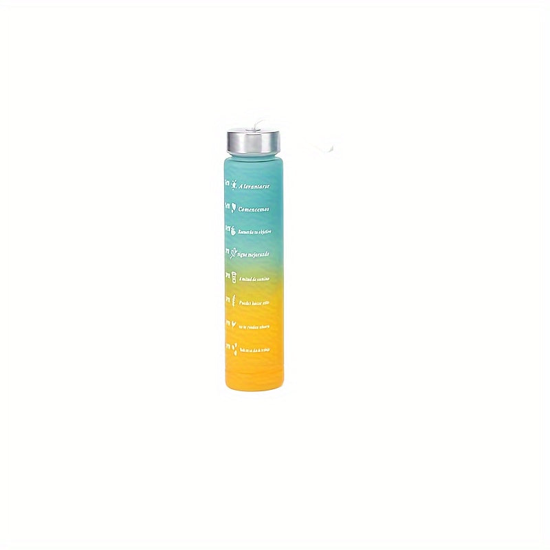 Set of 3 Motivational Water Bottles 2000ml 800ml 300ml with Straw and Sleeve