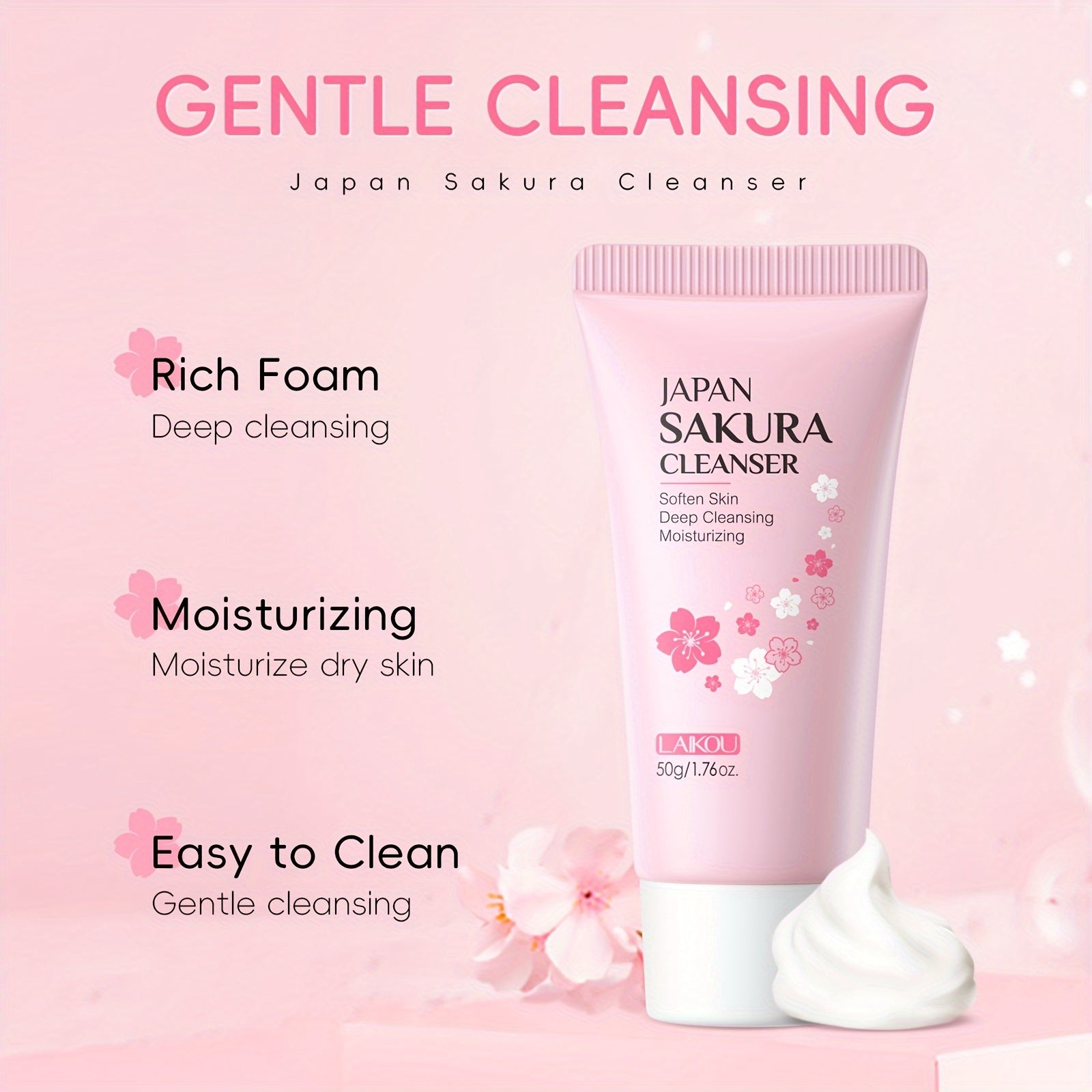 Facial Cleanser Deep Cleansing Moisturizer for All Skin Types with Vitamin C