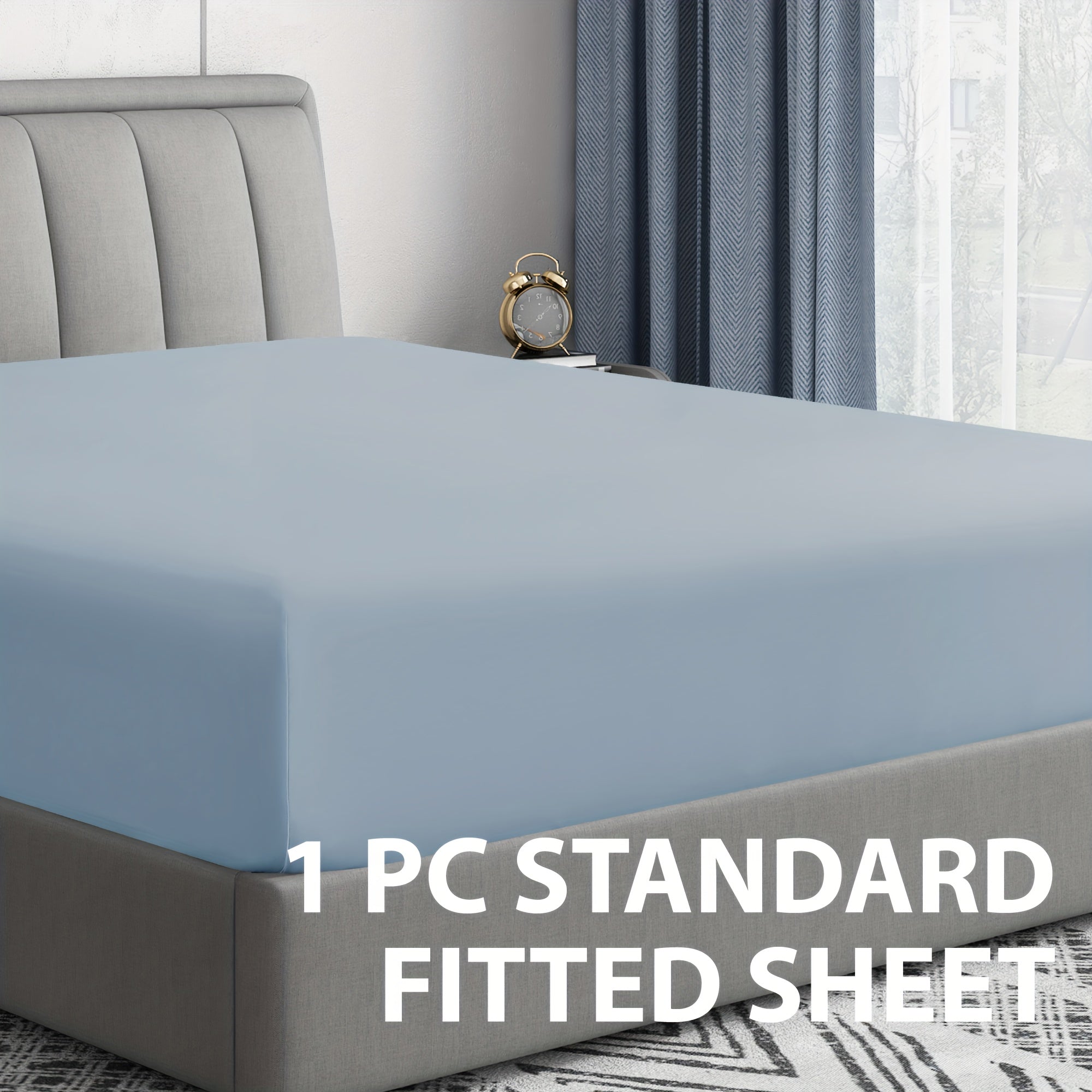 Single Fitted Sheet All-Season Microfiber Hypoallergenic Breathable Mattress Protector