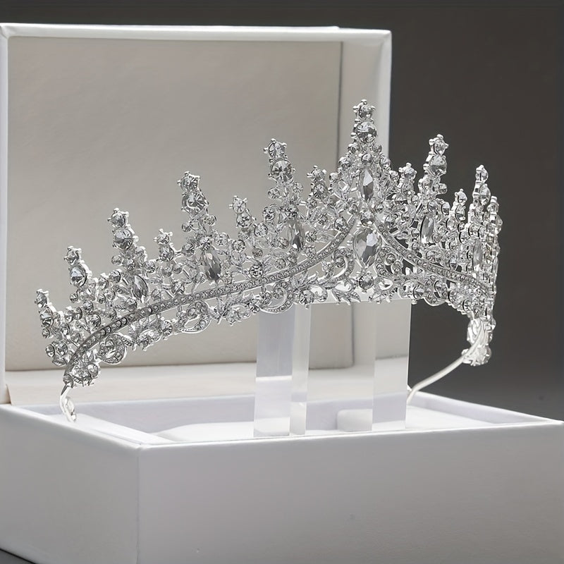 Ayollar uchun zamonaviy kumush soch taxtasi, to'y va maxsus tadbirlar uchun