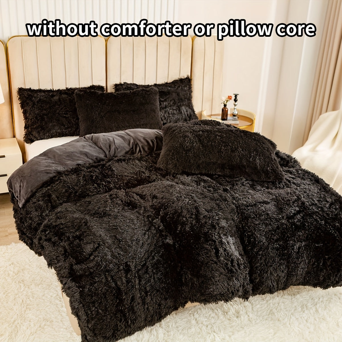 Set of 3 Pink Polyester Bedding Pieces for All Seasons Bedroom Decor