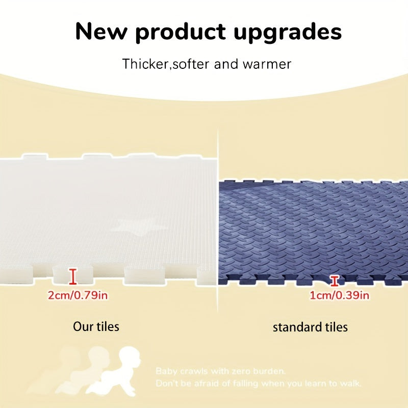 Set of 9 EVA Foam Interlocking Play Mats Puzzle Exercise Floor Tiles for All Ages