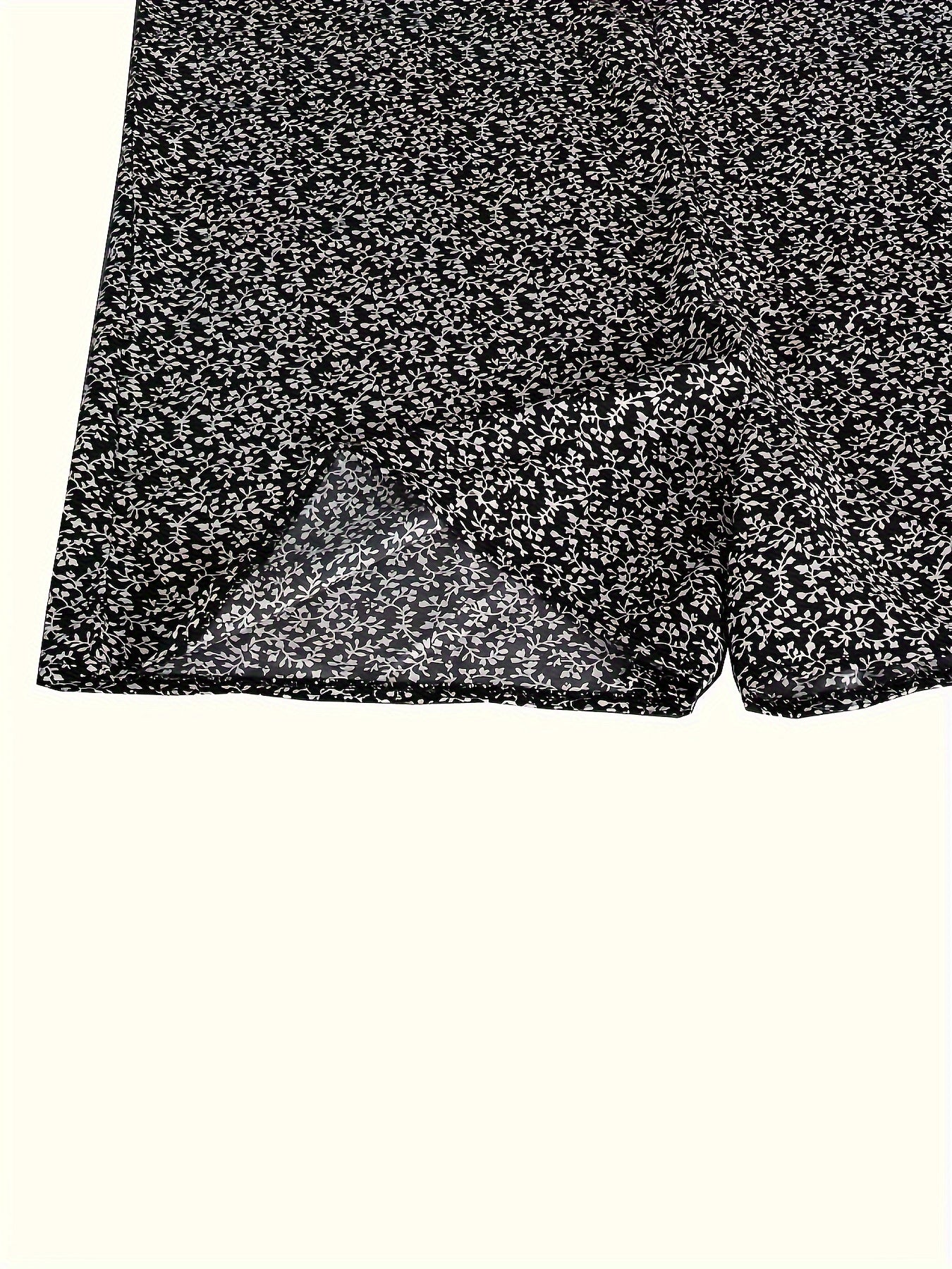 Plus Size Plant Print Cami Jumpsuit Vacation Lace Up Sleeveless Romper