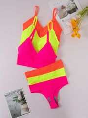 3-Piece Ribbed Lingerie Set with Bra, Panties, and Tank Top for Women