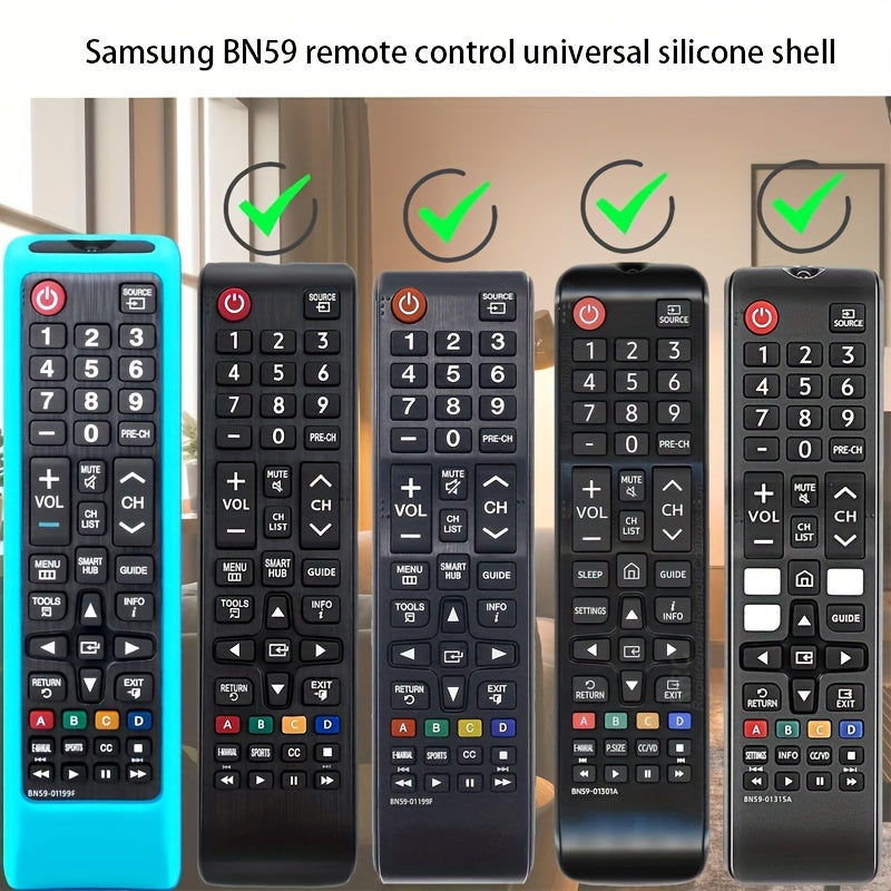 Silicone Remote Control Cover for Samsung BN59 Glow-in-the-Dark Anti-Slip Thick Protective Case in Red Green Blue