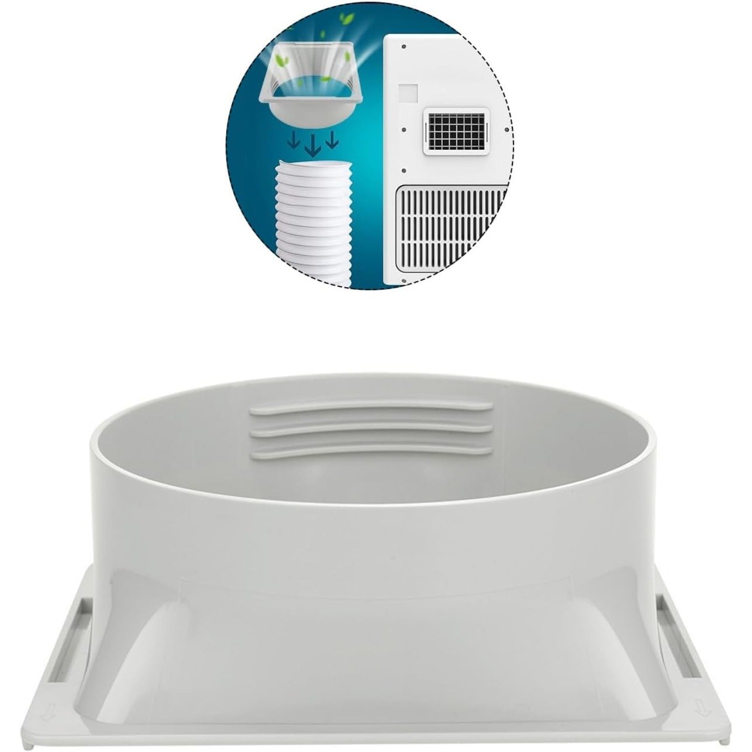 Oson o'rnatiladigan 5.9 dyuymli portativ konditsioner chiqish quvuri adapteri - Elektr energiyasi talab qilinmaydi