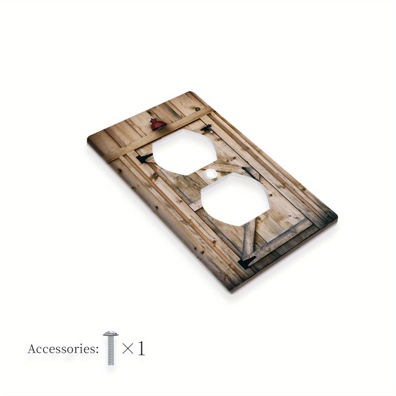 Декоративная накладка на стену в виде rustic barn door, накладка для выключателя света и розетки, не требует электричества, универсальна для декора комнаты.