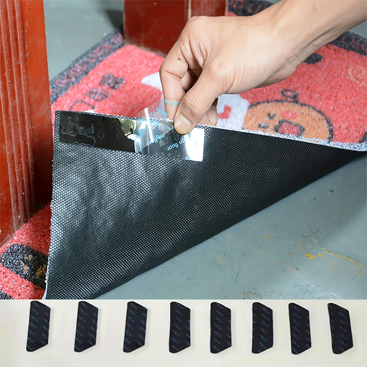 Reusable Non-Slip Rug Gripper with Dual-Sided Adhesive, Washable, Stretchable Carpet Tape for Yoga Mats and Home Decor