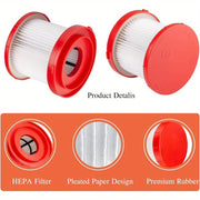 4 HEPA vakuum filtrlari 49-90-1900 Milwaukee M18 nam/quruq vakuum 0880-20, M12 M20 nam/quruq vakuum 0970-20, 0960-20 va 0780-20 bilan mos keladi.