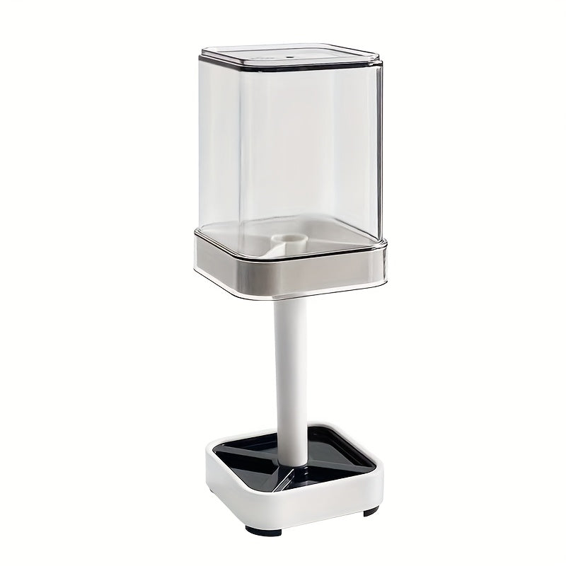 White Bathroom Toothbrush Holder and Cup Organizer with 3 Slots