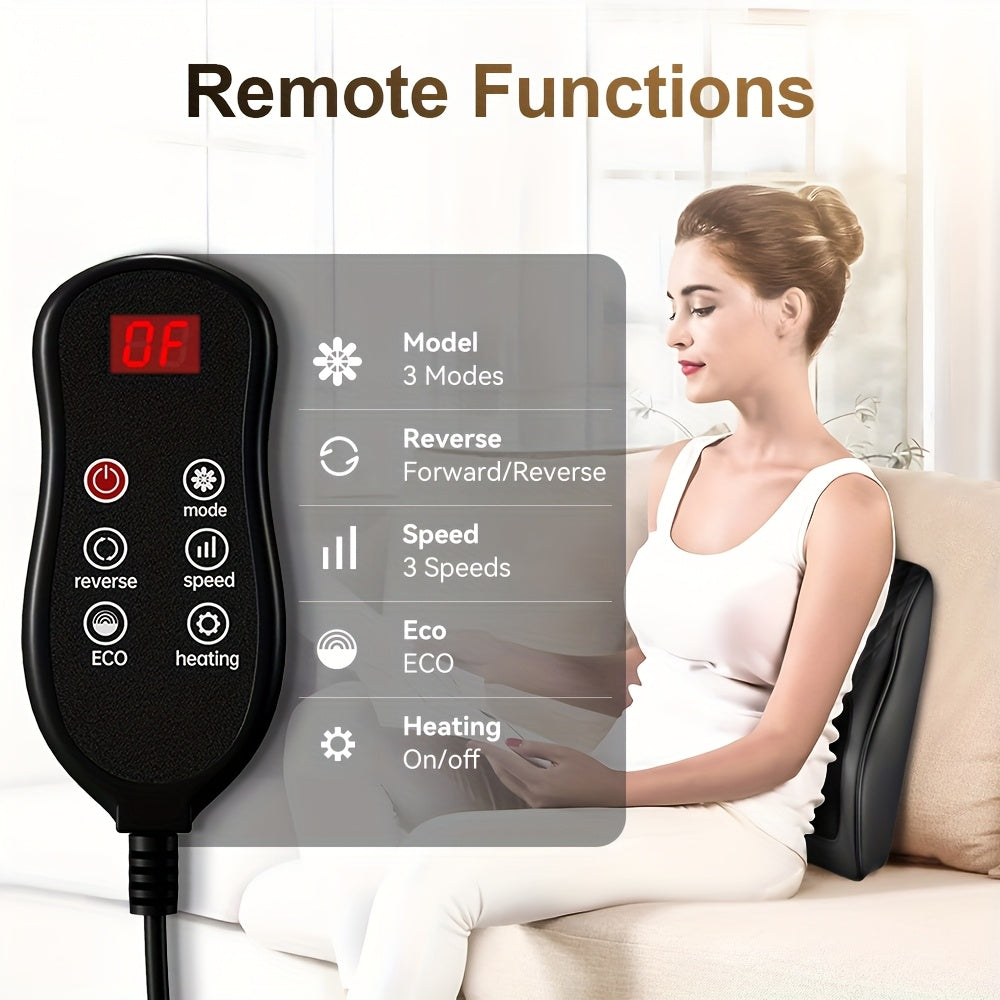 3D Kneading Massage Pillow with Heat USB Rechargeable Polyester Back Neck Shoulder Leg Massager Family Grade