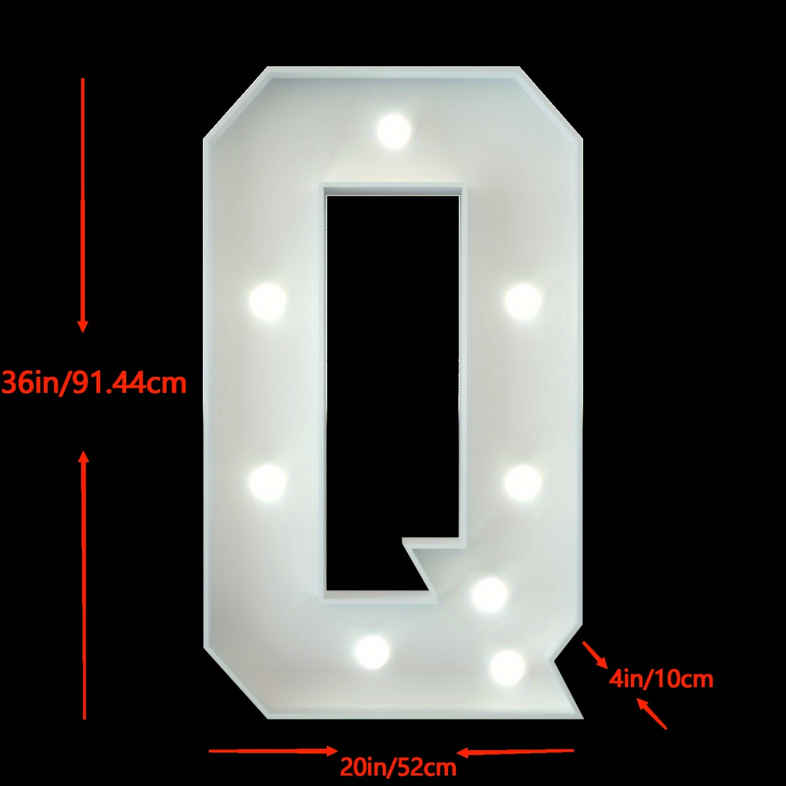 91.44cm LED Marquee Light Up Letters A-Z for Party Wedding Birthday Decor