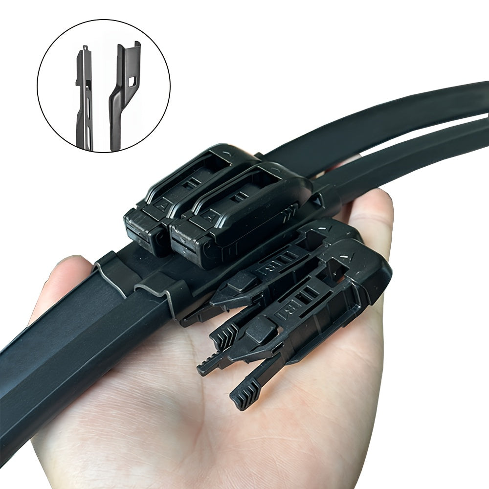 2 Pack Wiper Blades Natural Rubber Top Lock Fit for Silverado Sierra