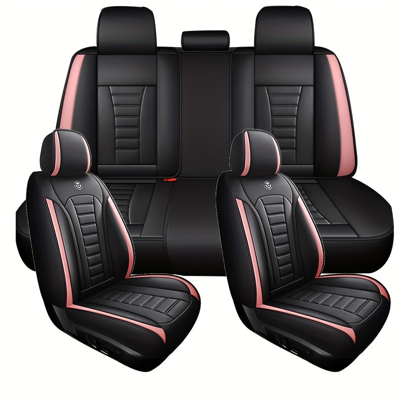 Universal Faux Leather Car Seat Cushion for Four Seasons Five-Seater
