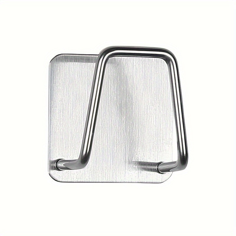 Stainless Steel Sink Drain Rack Wall Mount Non-Punch Sponge Holder 2 Pieces