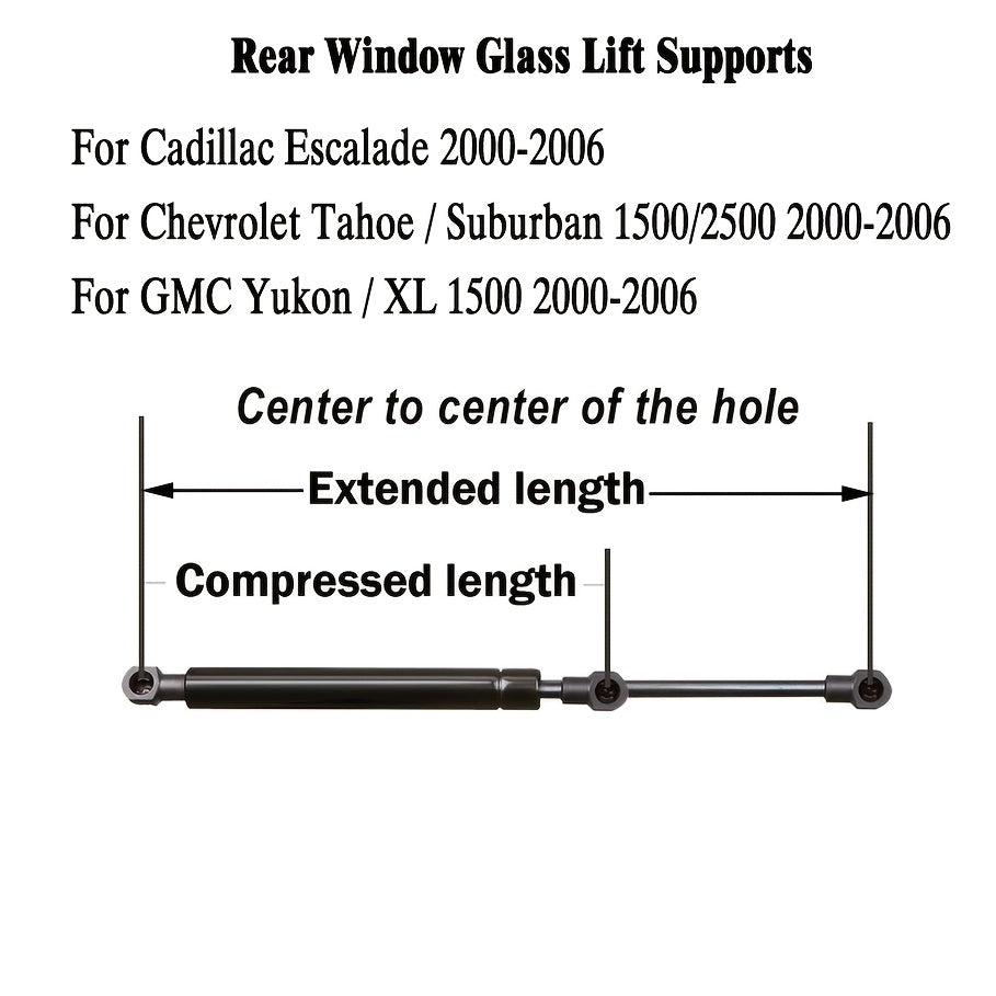 Rear Window Glass Lift Supports Struts for SUVs 2000+ Two Pack