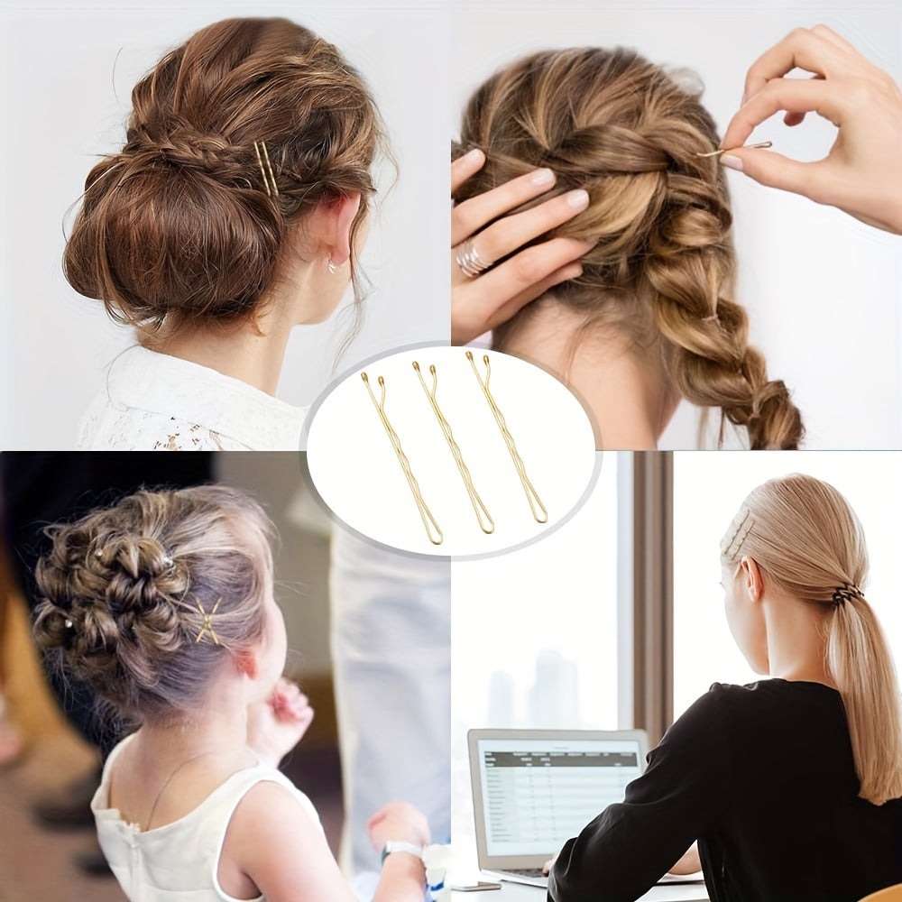 Набор из 100 штук заколок для волос для женщин и девочек, бобби-зажимы для укладки волос с коробкой для хранения