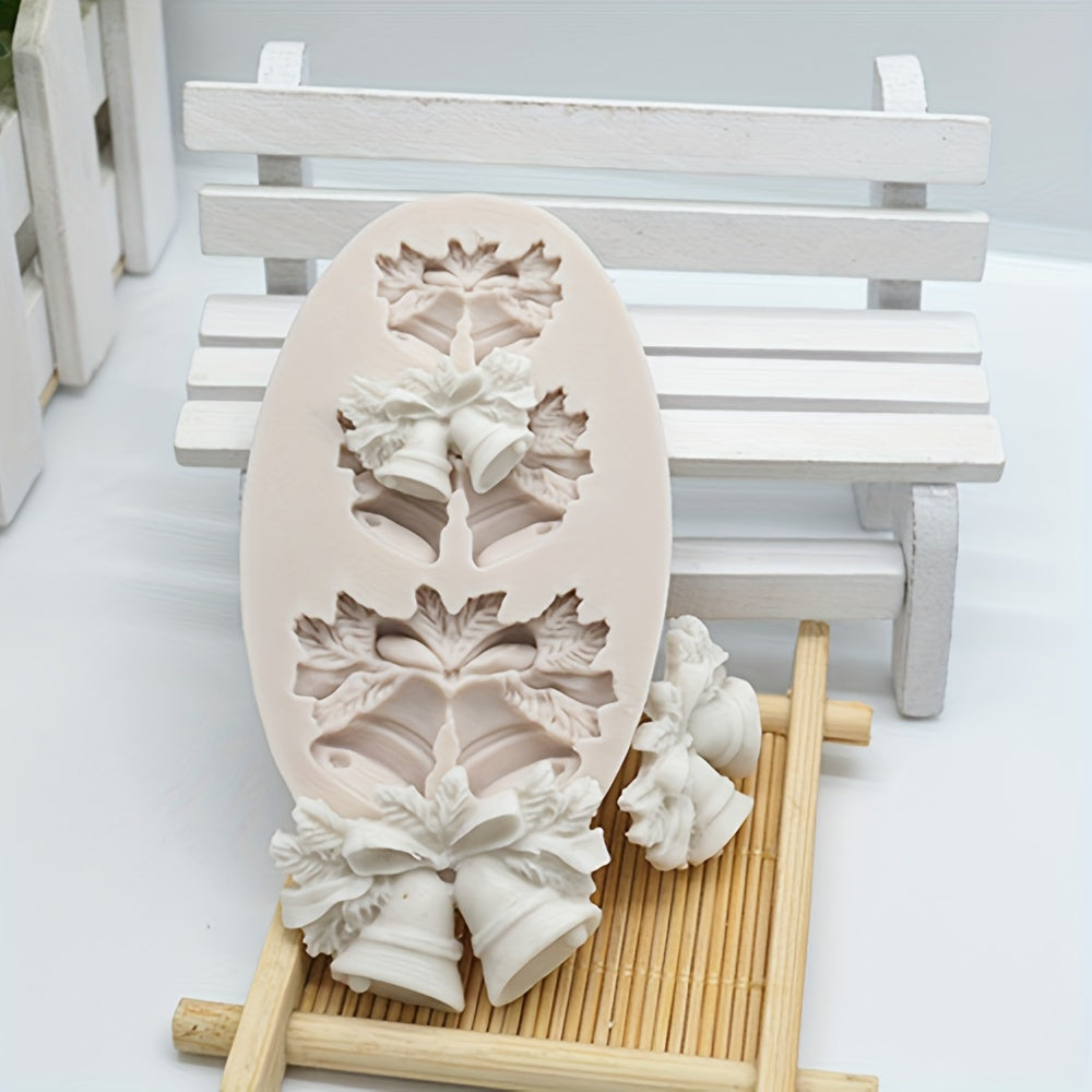 3D Christmas Bell Silicone Mold for Cake Decorating and Candy Making
