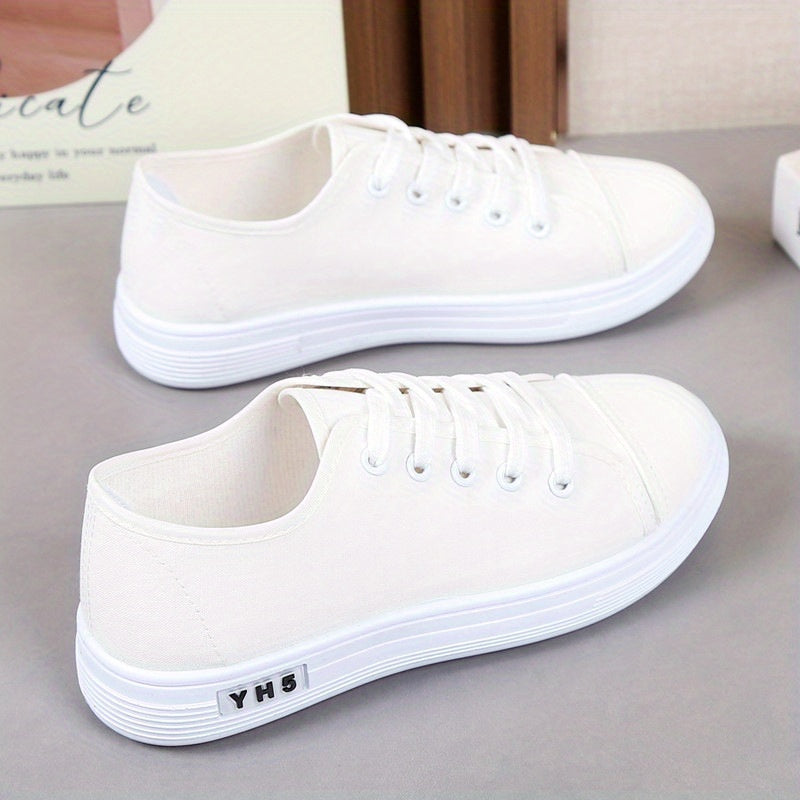 Women’s Breathable Casual Sneakers Summer Black White Skate Shoes Rubber Sole
