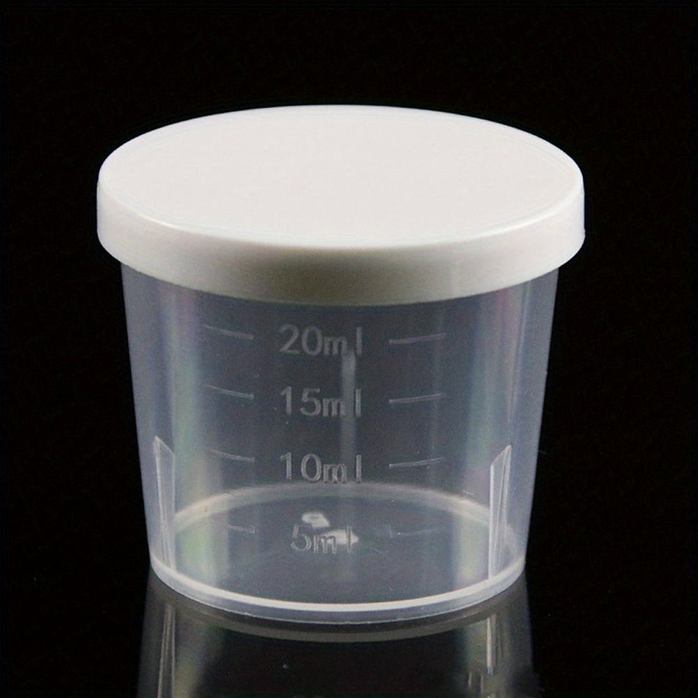 Graduated Clear Measuring Cup Set 20/30/50ml with Lid for Kitchen and Travel