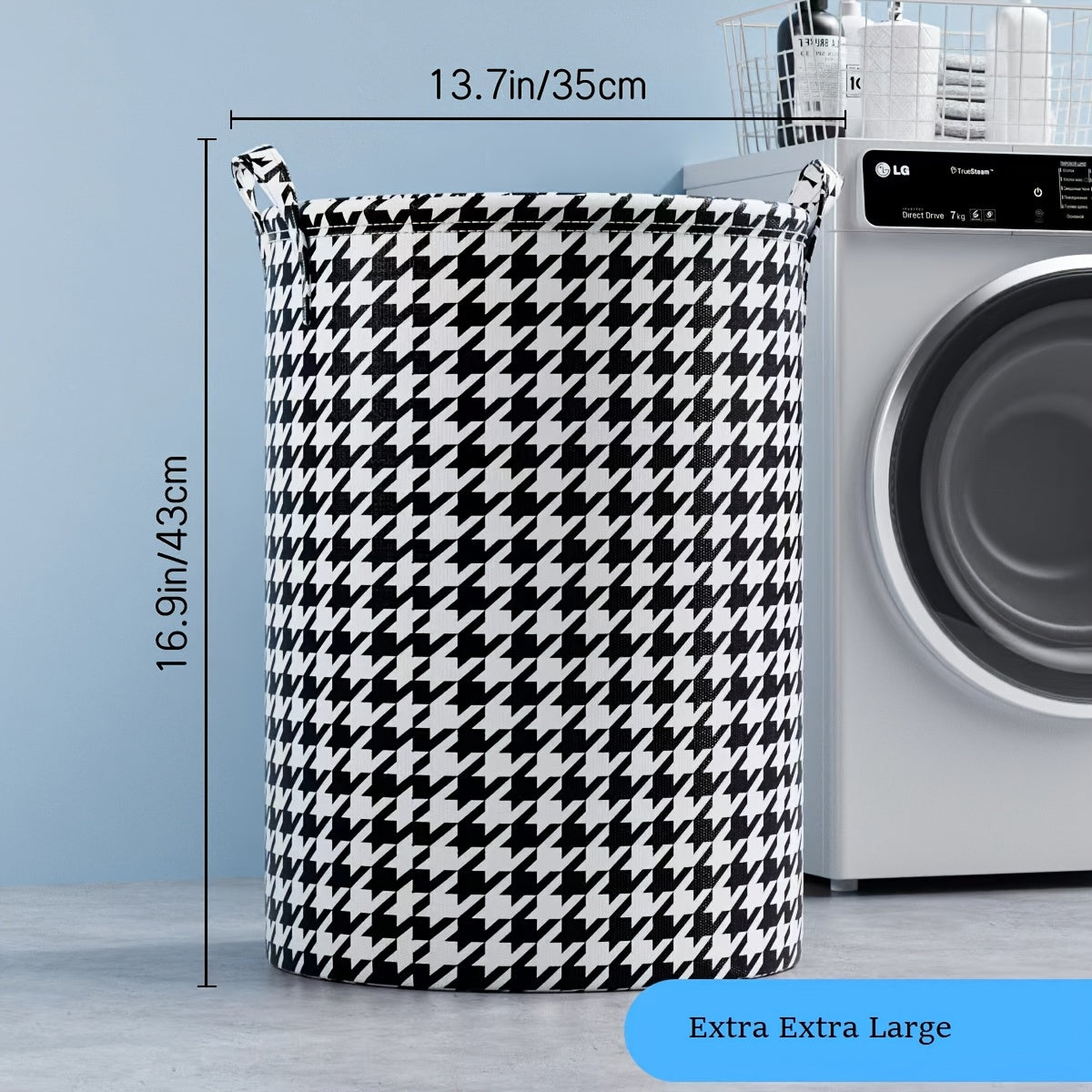 Foldable Non Woven Storage Basket for Laundry Bathroom Toy Organization