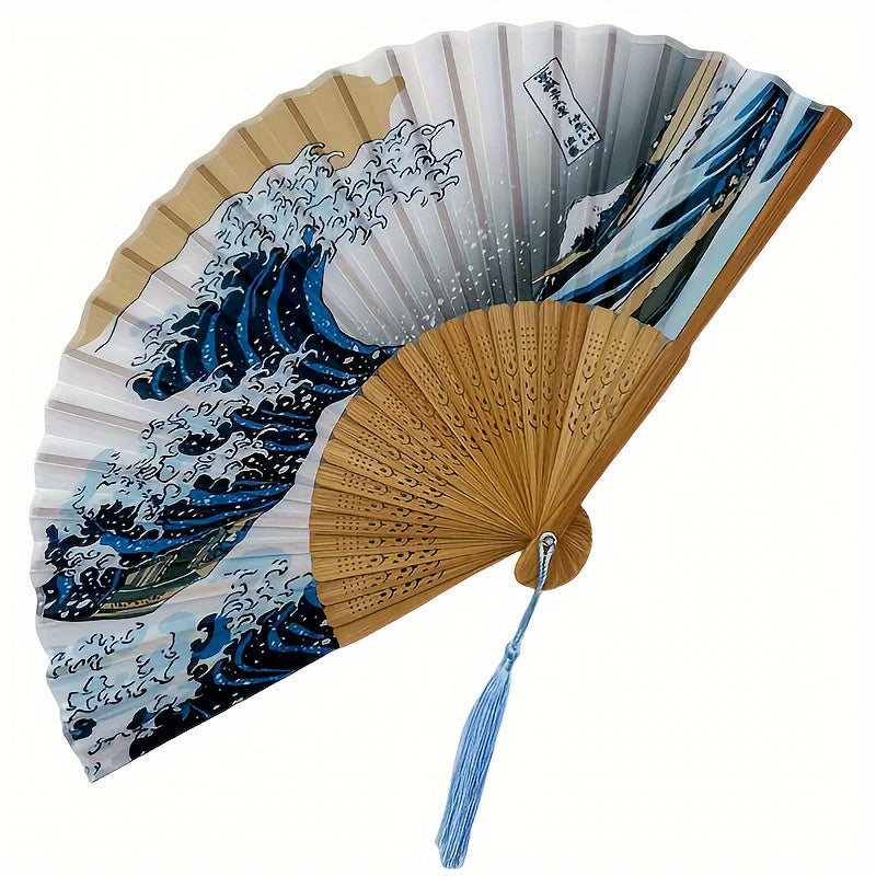 Traditional Plastic Dancing Fan for Hanfu Costumes and Gifts