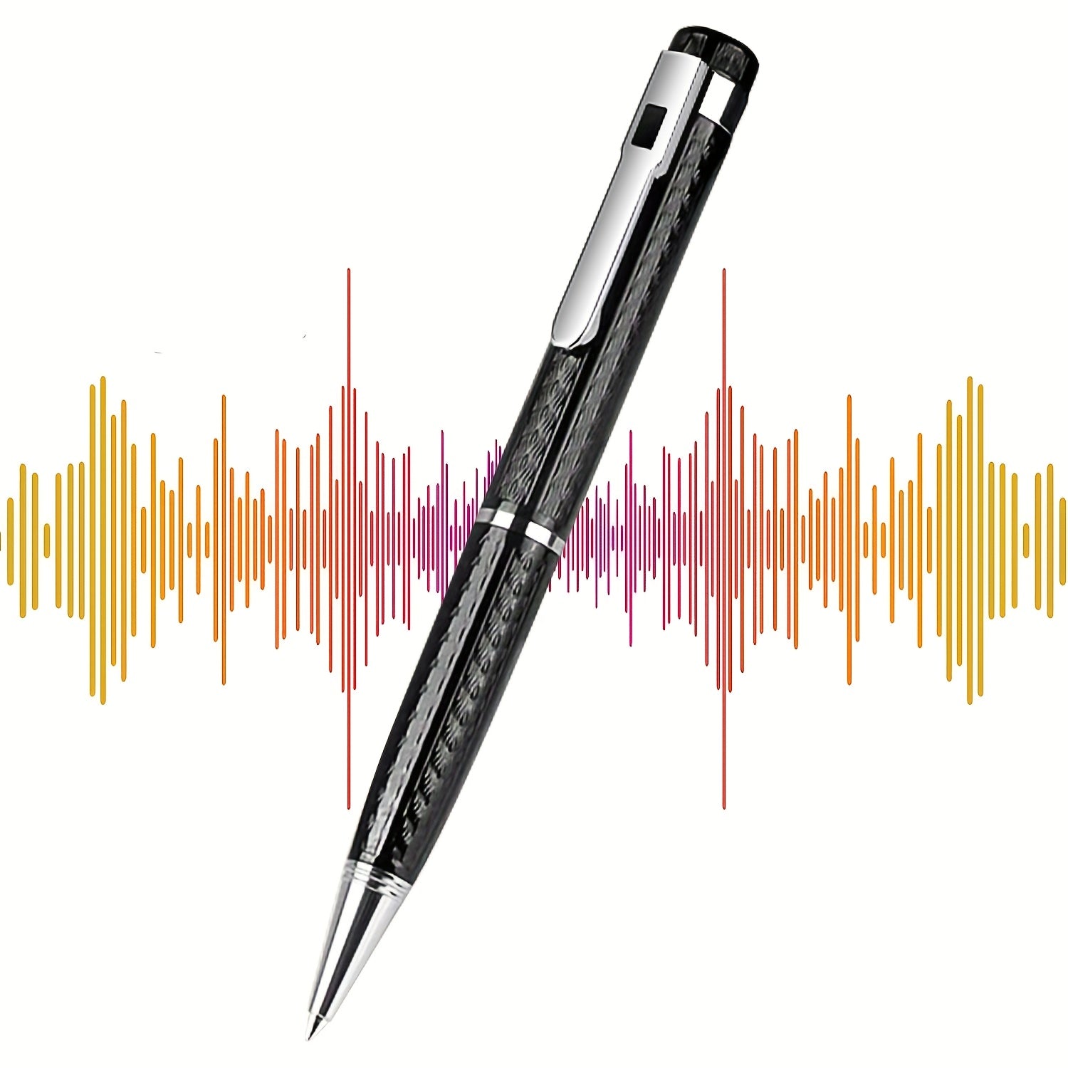 360° kondensator mikrofonli, qayta zaryadlanadigan batareyali, omnidireksional qabul qiluvchi, USB/batareya ikki quvvat rejimiga ega portativ raqamli ovoz yozuvchi qalam.