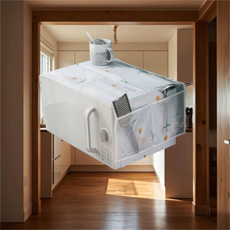 Scratch-Resistant Floral Pattern Fridge Cover Dust Protection Easy to Clean