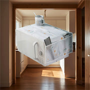 Dust-Proof Refrigerator Cover Floral Pattern Scratch-Resistant White Appliance Protector Kitchen Office