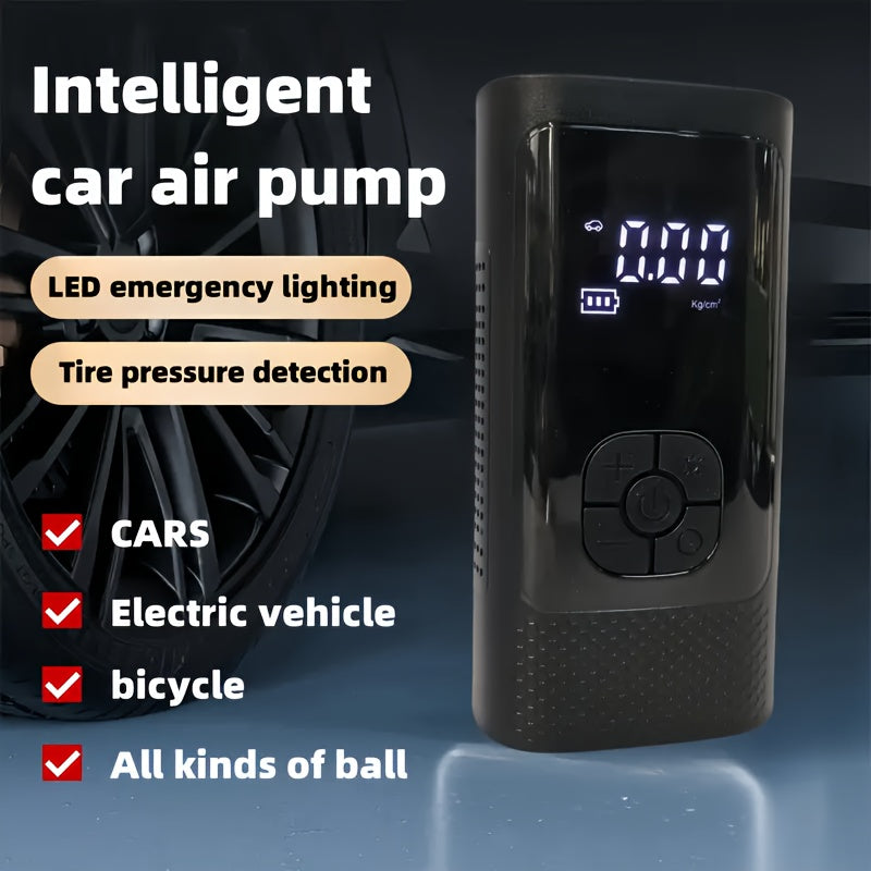 Rechargeable LED Tire Inflator for Cars Bikes Motorcycles Sports Balls Portable USB
