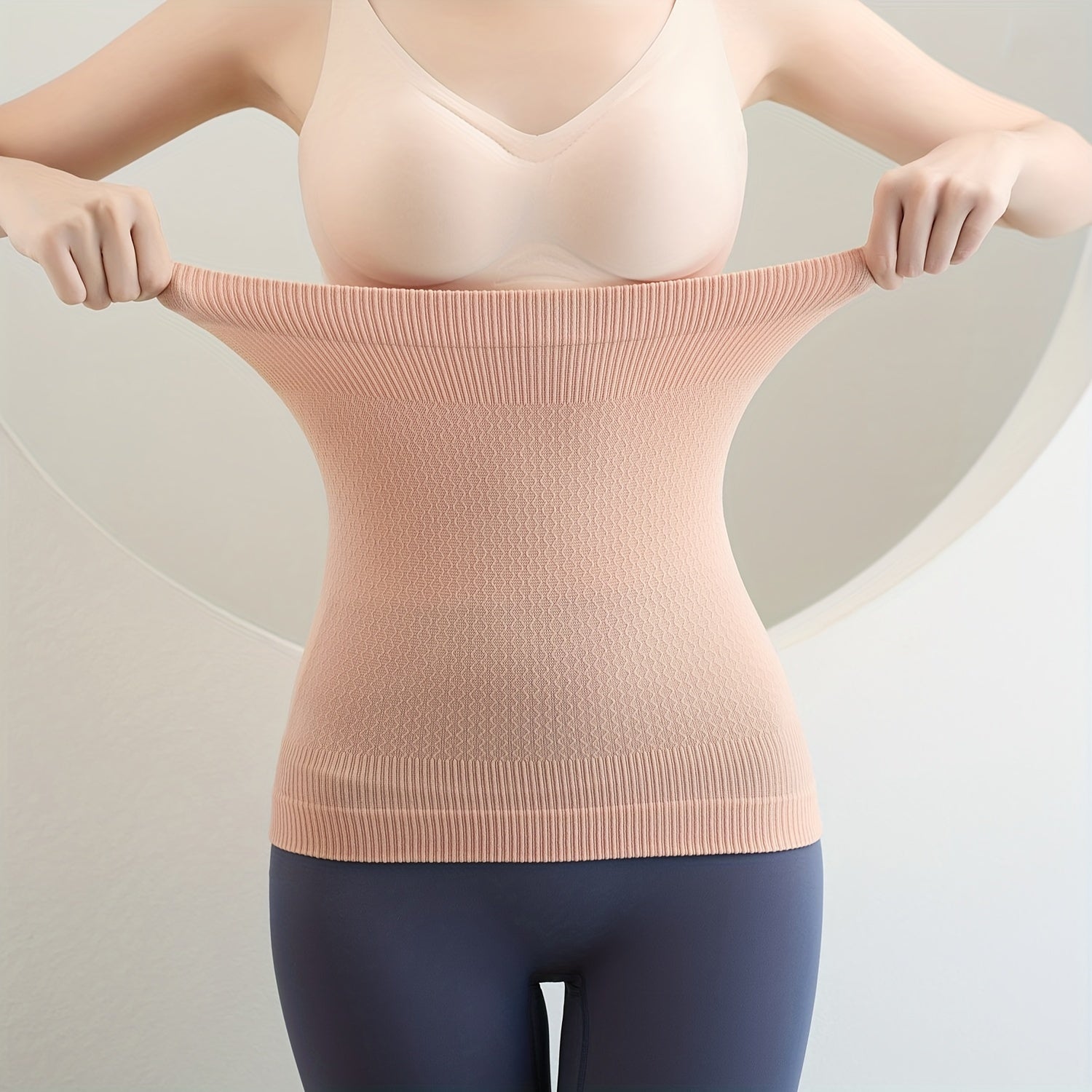 Seamless Waist Trainer for Women Tummy Control Shapewear with Breathable Knit Fabric