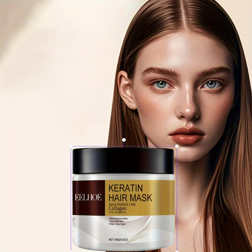 Unisex Adult Keratin Hair Mask with Collagen and Coconut Oil Deep Nourishing Treatment for Normal Hair