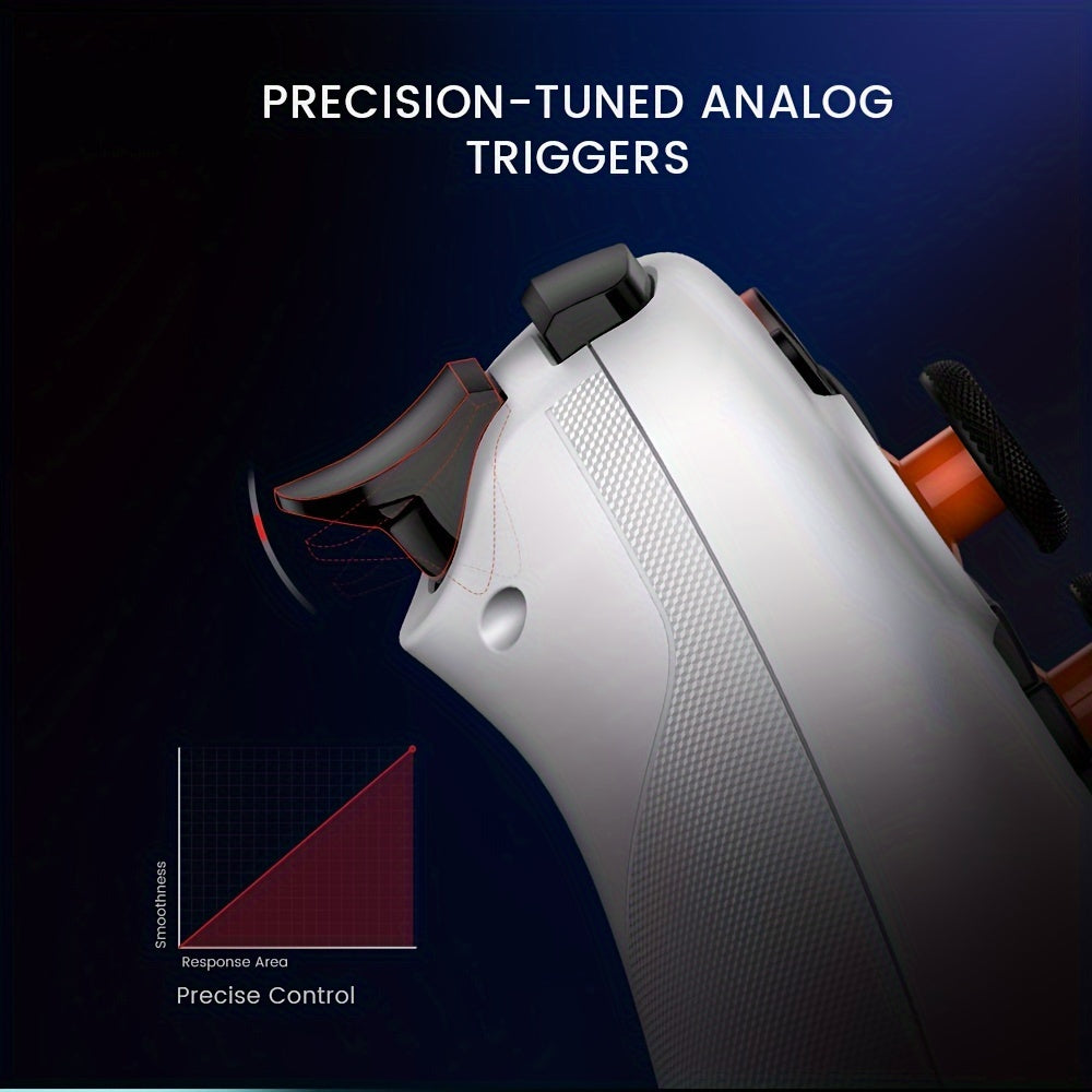 Wireless Gaming Controller for Switch, PC, Android, iOS with Hall Effect Sticks and Turbo Function