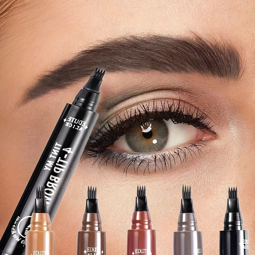 Женский водостойкий 4-в-1 карандаш для бровей с водонепроницаемой жидкой ручкой