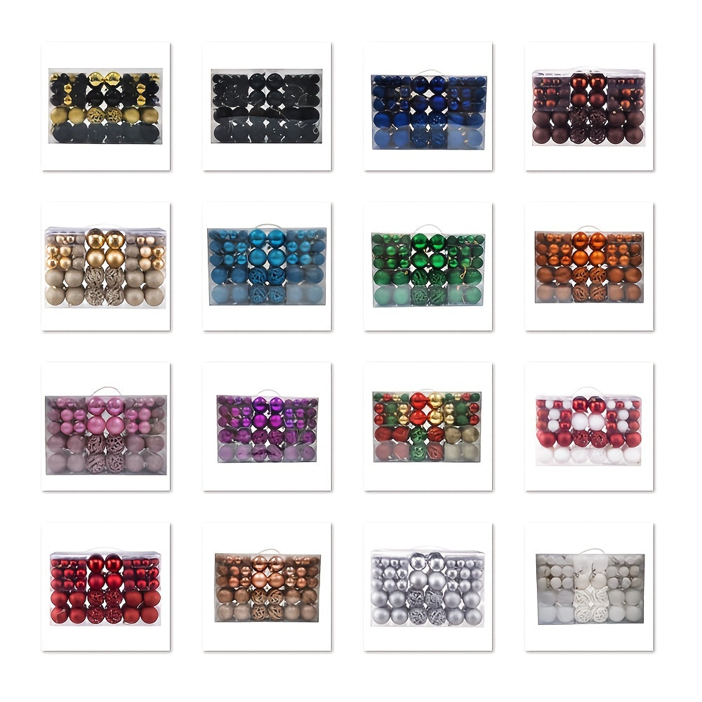 Christmas Ball Ornaments Set, 100 Assorted Colors for Tree Decorating