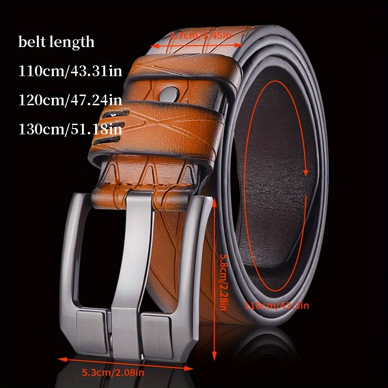 Men's Faux Leather Retro Needle Buckle Belt Casual Business Korean Style