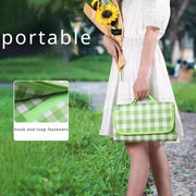 Waterproof Picnic Blanket with Portable Storage Bag Non-Woven Fabric Moisture-Resistant Foldable Mat for Camping Beach Outdoor
