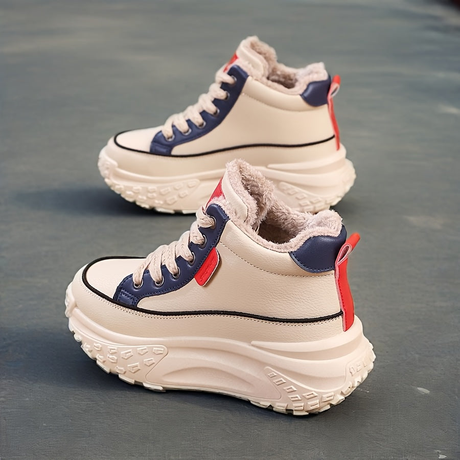 Women's Winter Insulated High-Top Military Boots with Slip-Resistant Sole