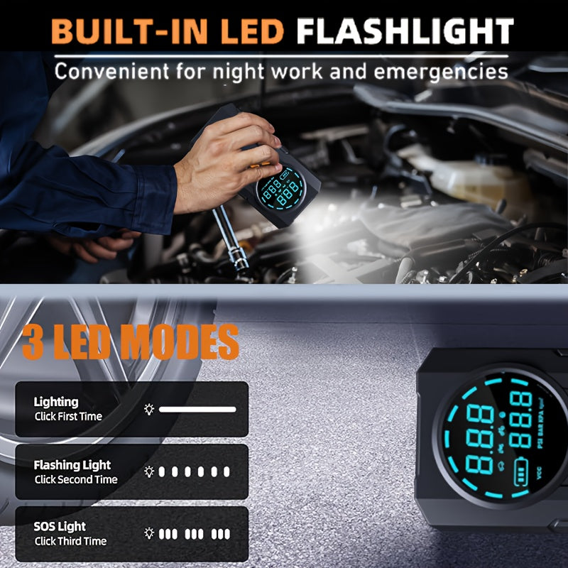 Wireless Portable Air Compressor Pump with LED Display and 150PSI for Car Bike Motorcycle Balls