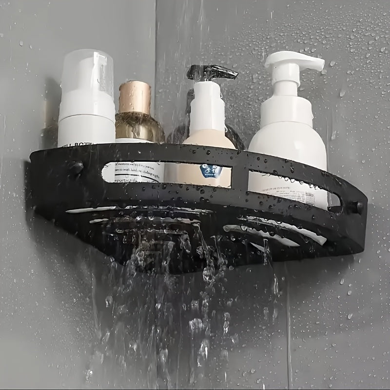 Bathroom Triangle Corner Shelf Wall-Mounted Storage for Shampoo and Cosmetics