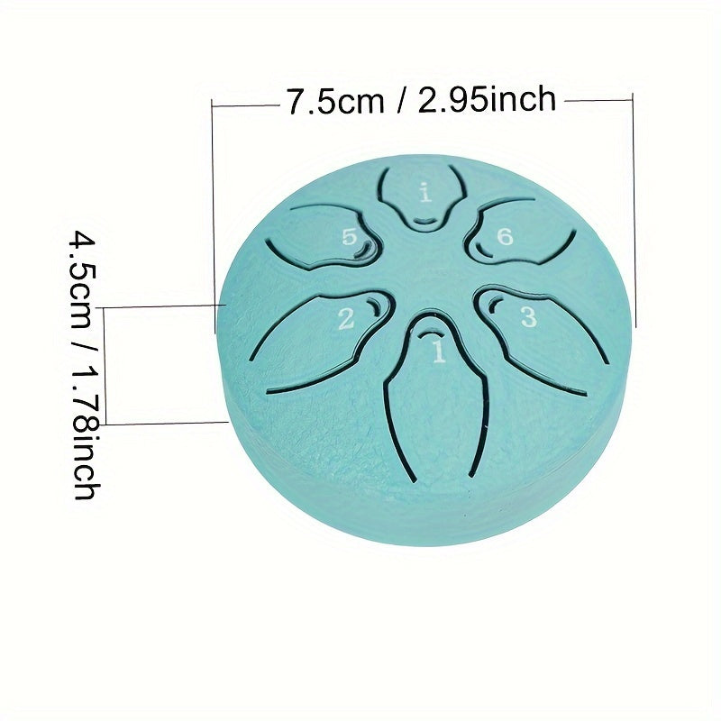 Set de tambor de lengua de acero mini con 6 notas, baquetas, libro de música y accesorios